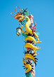 dragon style chinese on blue sky , lopburi , Thailand , dragon style chinese on blue sky , lopburi , Thailand ,