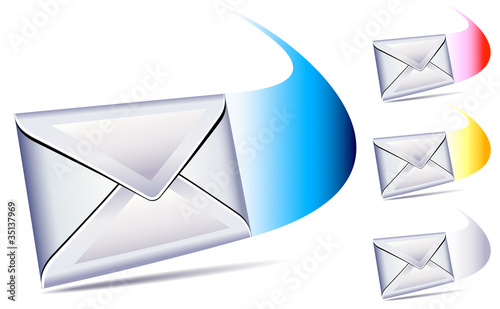 Vector: email sent and arriving email sent and arriving
