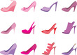 Shoes female on a white background. vector