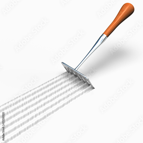 Photo: WhiteGroundScratchedWithRake_image WhiteGroundScratchedWithRake_image