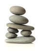 Stacked stones isolated on white
