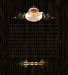 Vector: cup of coffee with ornate elements cup of coffee with ornate elements
