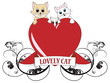Lovely cats family background