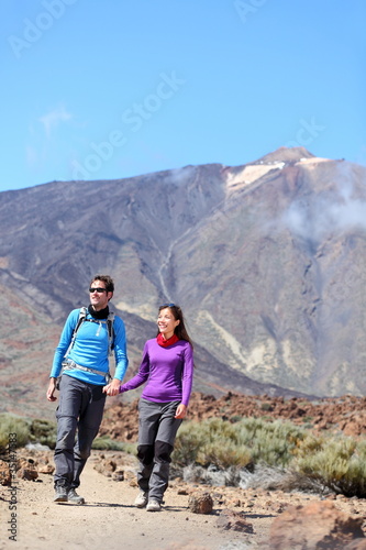 Photo: Couple hiking outdoors Couple hiking outdoors