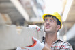 Foto: hard worker on construction site hard worker on construction site