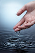 human hand in water stream human hand in water stream