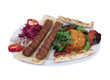 Adana Kebap isolated on white background Adana Kebap isolated on white background