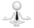 Relaxed businessman meditating