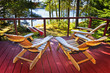 Forest cottage deck and chairs