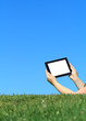 digital tablet with blank screen