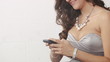 Video: Cropped close up of young woman sending text message Cropped close up of young woman sending text message