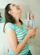 illness girl gargles  throat