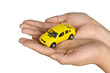 Toy car in hand Toy car in hand