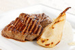 Grilled pork steak with pear Grilled pork steak with pear
