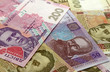 cash background: currency of Ukraine (hrivna)