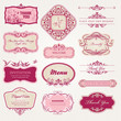 Collection of vintage labels and stickers
