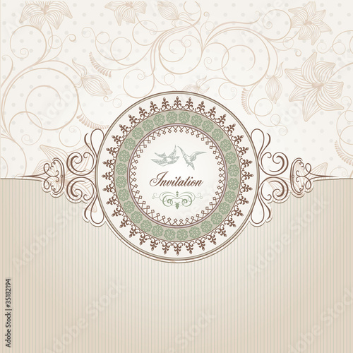 Vector: Vintage background template Vintage background template