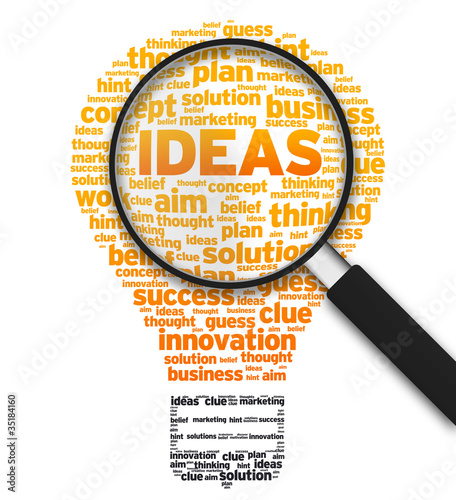 Illustration: Magnifying Glass - Light Bulb Magnifying Glass - Light Bulb
