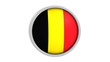 Belgian flag with circular frame