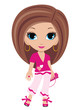 Woman cartoon. vector,