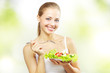 girl with vegetable salad