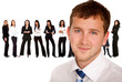 Business man with a group
