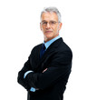 Portrait of successful mature businessman isolated on white
