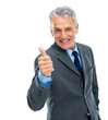 Job well done - Businessman with thumbs up