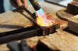 Melting with a blowtorch