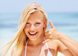 Woman gesturing call me