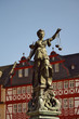 Statue of Justizia at Römer in Frankfurt