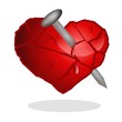 cuore inchiodato