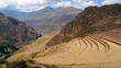 Historical farming terraces in Peru