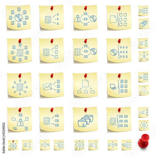 Vektor: Sticker Icon Set Sticker Icon Set