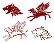 Winged Wolf Illustration