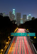 Traffic through Los Angeles at night