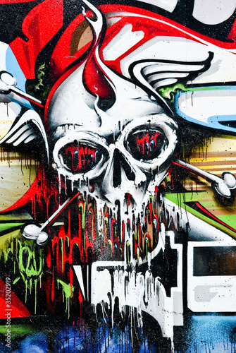 Foto: Skull on the wall Skull on the wall