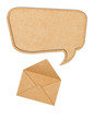 Recycle Paper speech bubble out from Envelope Recycle Paper speech bubble out from Envelope