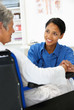 Doctor with female patient