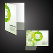 Corporate folder with die cut design Corporate folder with die cut design