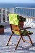 Terrace opposite the Mediterranean sea Cullera  Valencia Spain