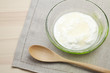 Yogurt and Wooden Spoon
