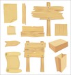 wooden and paper banners