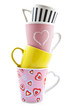 Cups on a pile