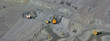 open-cast mine of iron ore