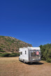 Camper in sosta a Cala Domestica, Sardegna, Italia Camper in sosta a Cala Domestica, Sardegna, Italia
