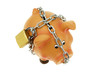 Foto: Sparschwein mit Kette und Schloß gesichert Sparschwein mit Kette und Schloß gesichert