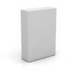 Blank box on white background with reflection
