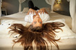 Young beautifull lady with long hair on romantic bed Young beautifull lady with long hair on romantic bed