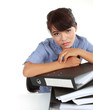 portrait of young stressed business women